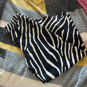 zebra print wide leg pants